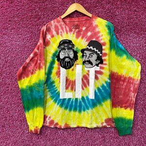 Cheech and Chong LIT Tie Dye Long Sleeve T-Shirt Medium